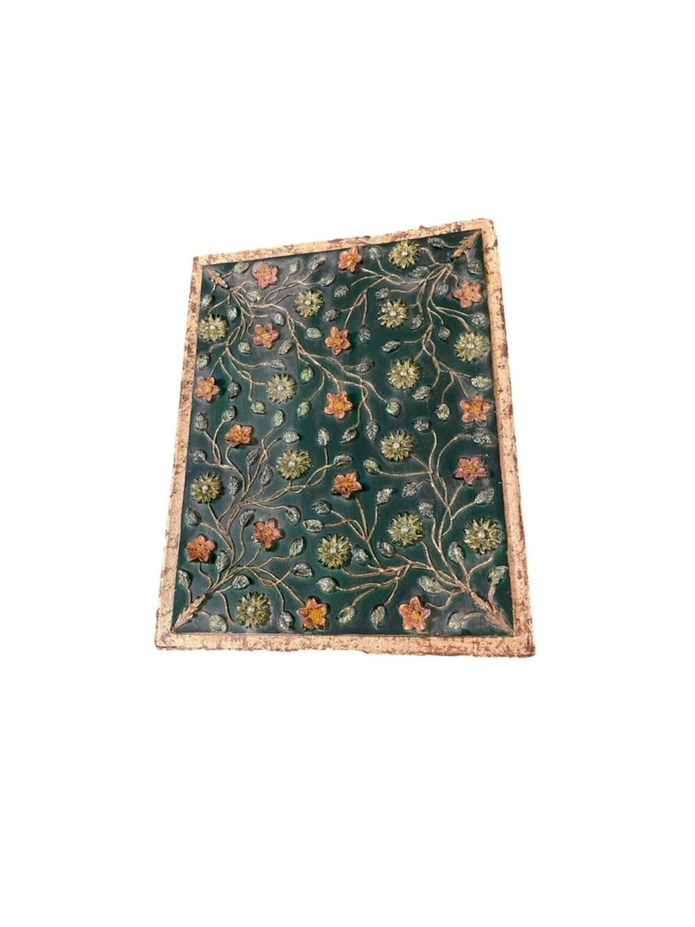 Green Gold Floral Decorative Box
